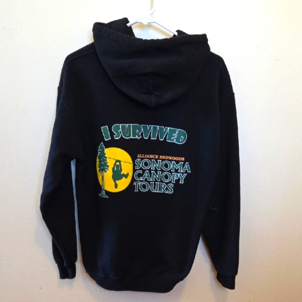 🟡Sonoma Canopy Tours Zip-Up Hoodie – Black [M]